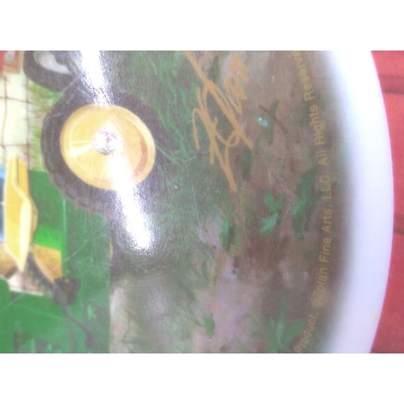 John Deere Collectible Melamine Plates Set Of 2 Featuring Farming Scenes 8" - Picture 7 of 10